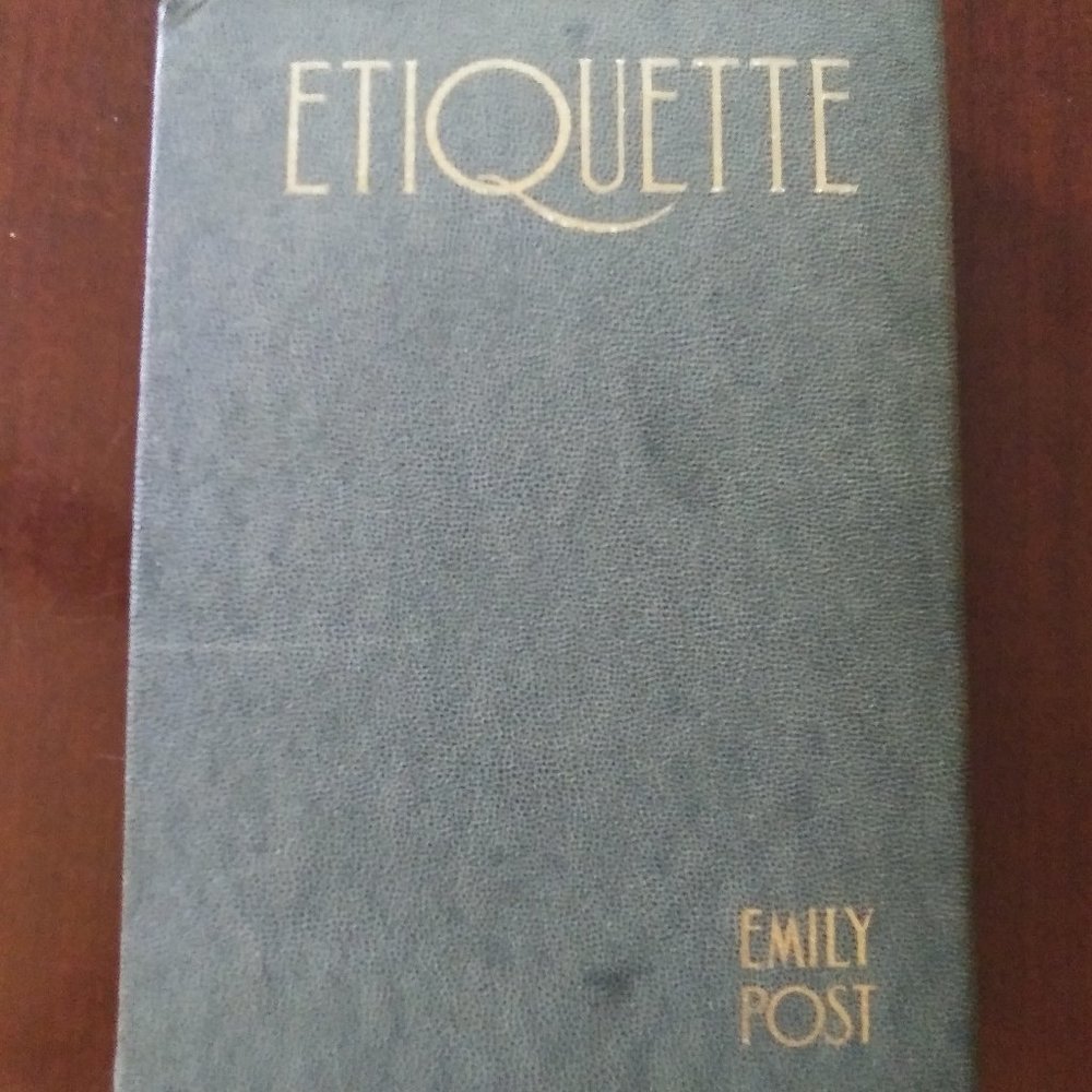 Emily Post, Etiquette 1969 w/ slipcover and signed in 1922, Rare book